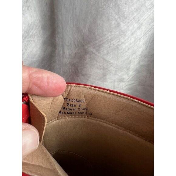 Journee Collection Womens Kayden Red Booties Shoes 8 Medium (B,M) BHFO 1341 - Picture 5 of 7